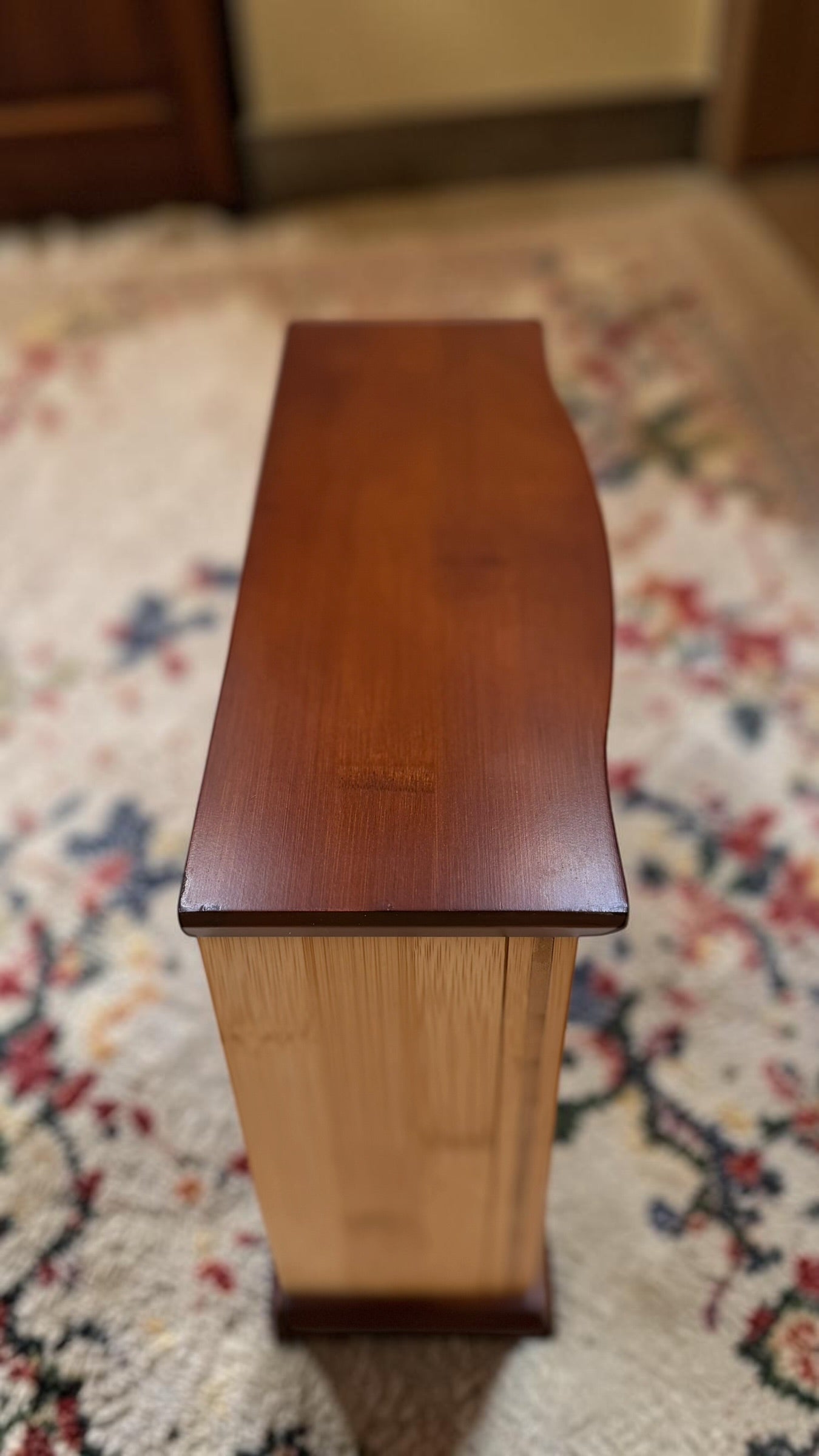 Bulova Bamboo Wood Mantel Clock – detail image 7