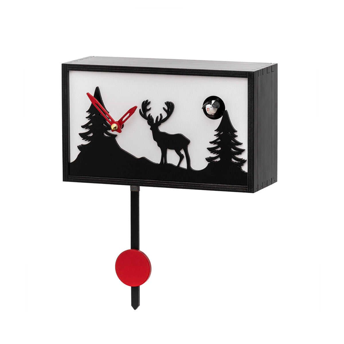 Trenkle Callum Modern Deer Cuckoo Clock - Black