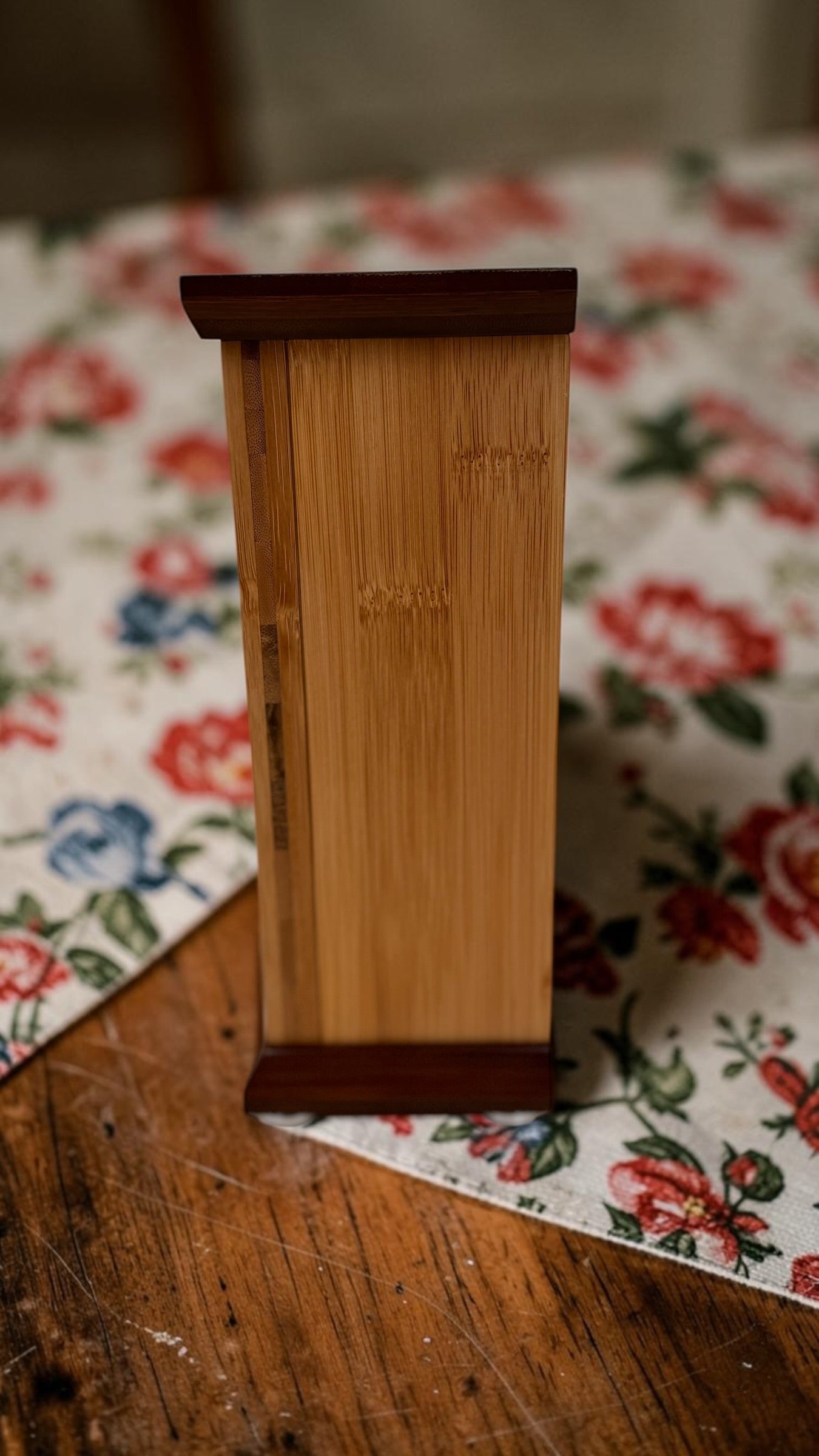 Bulova Bamboo Wood Mantel Clock – detail image 8