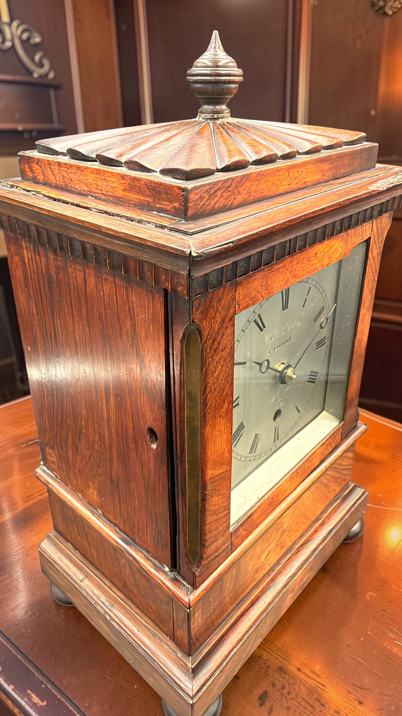Thomas Cox Savory London Fusee Bracket Clock c.1870 | 47 Cornhill | Time Only | Original Key