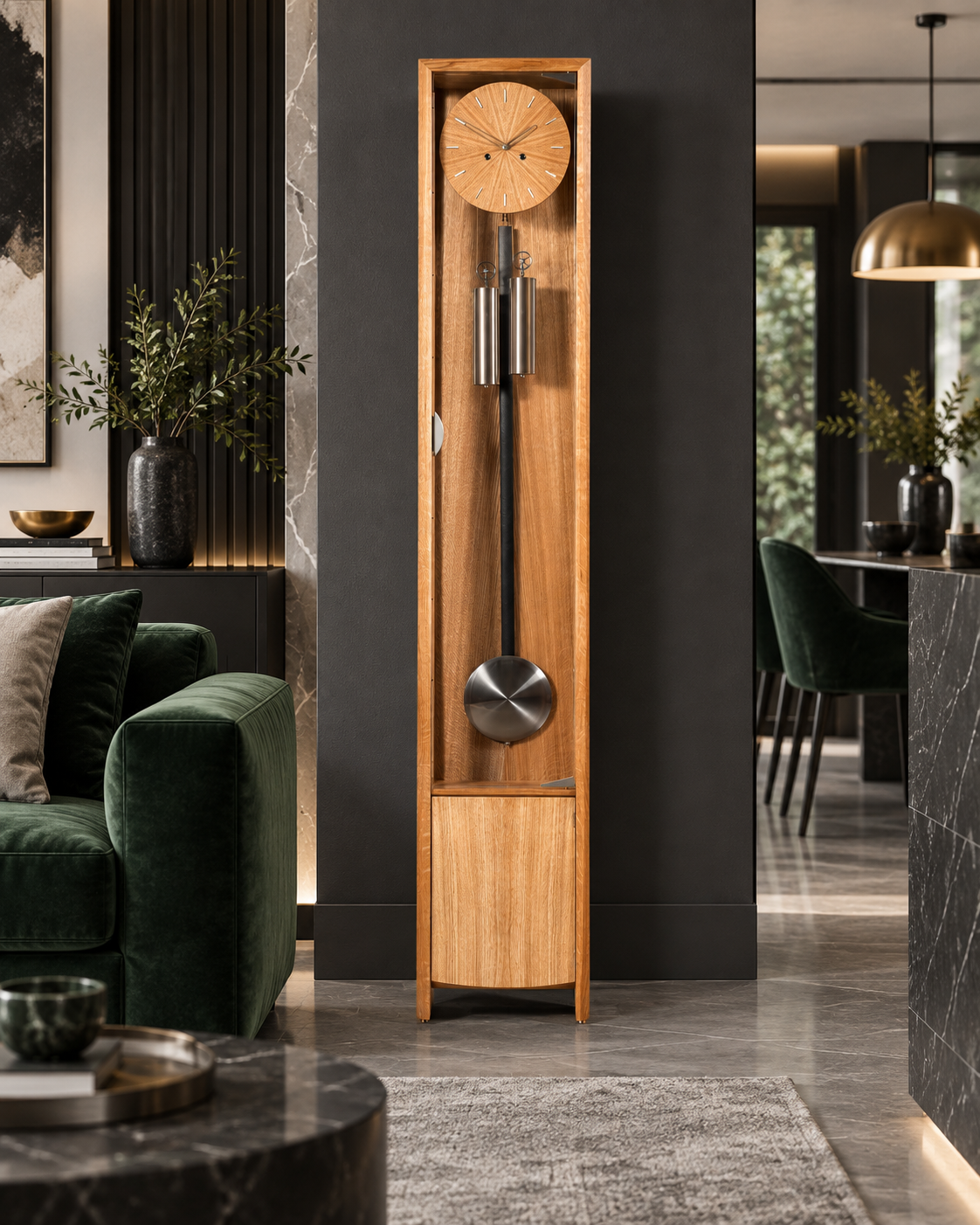 The Froxfield Floor Clock – Natural Oak