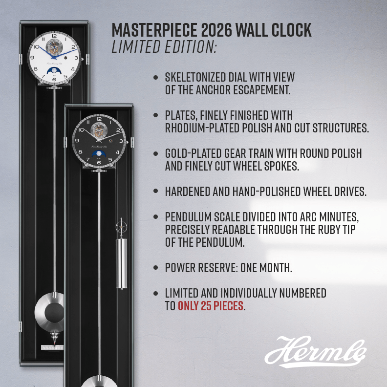 Hermle Masterpiece Regulator Wall Clock