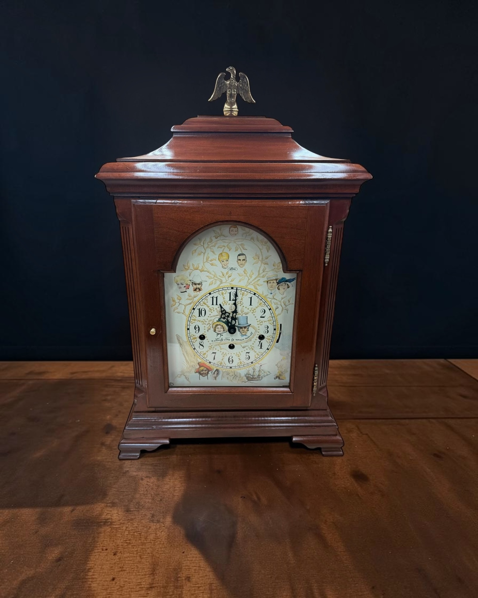 Ridgeway Norman Rockwell Family Tree Mantel Clock