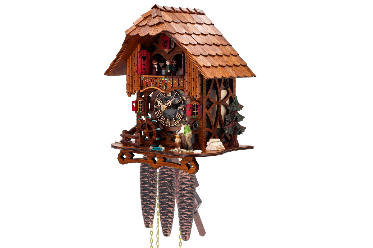 Anton Schneider MT 6667/9 The Mill cuckoo clock, side view