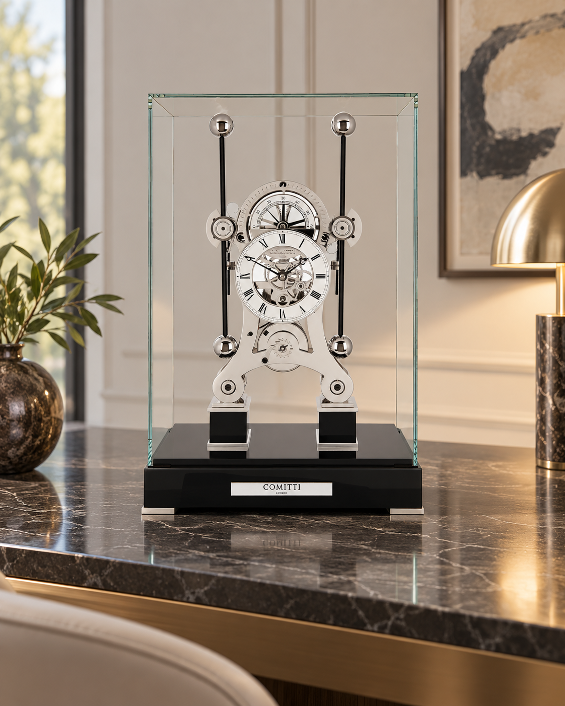 The Navigator – Rhodium & Black Lacquer