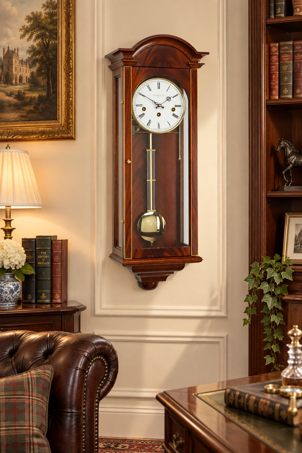 The Oxford Wall Clock – Mahogany