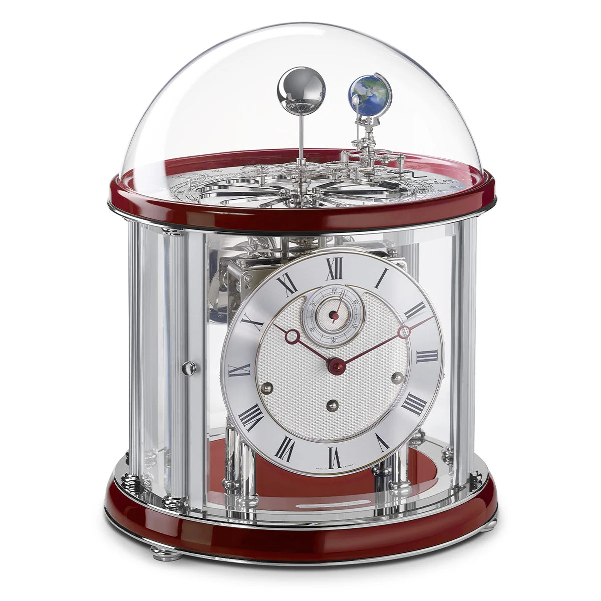 Hermle Tellurium Nickel Mantel Clock