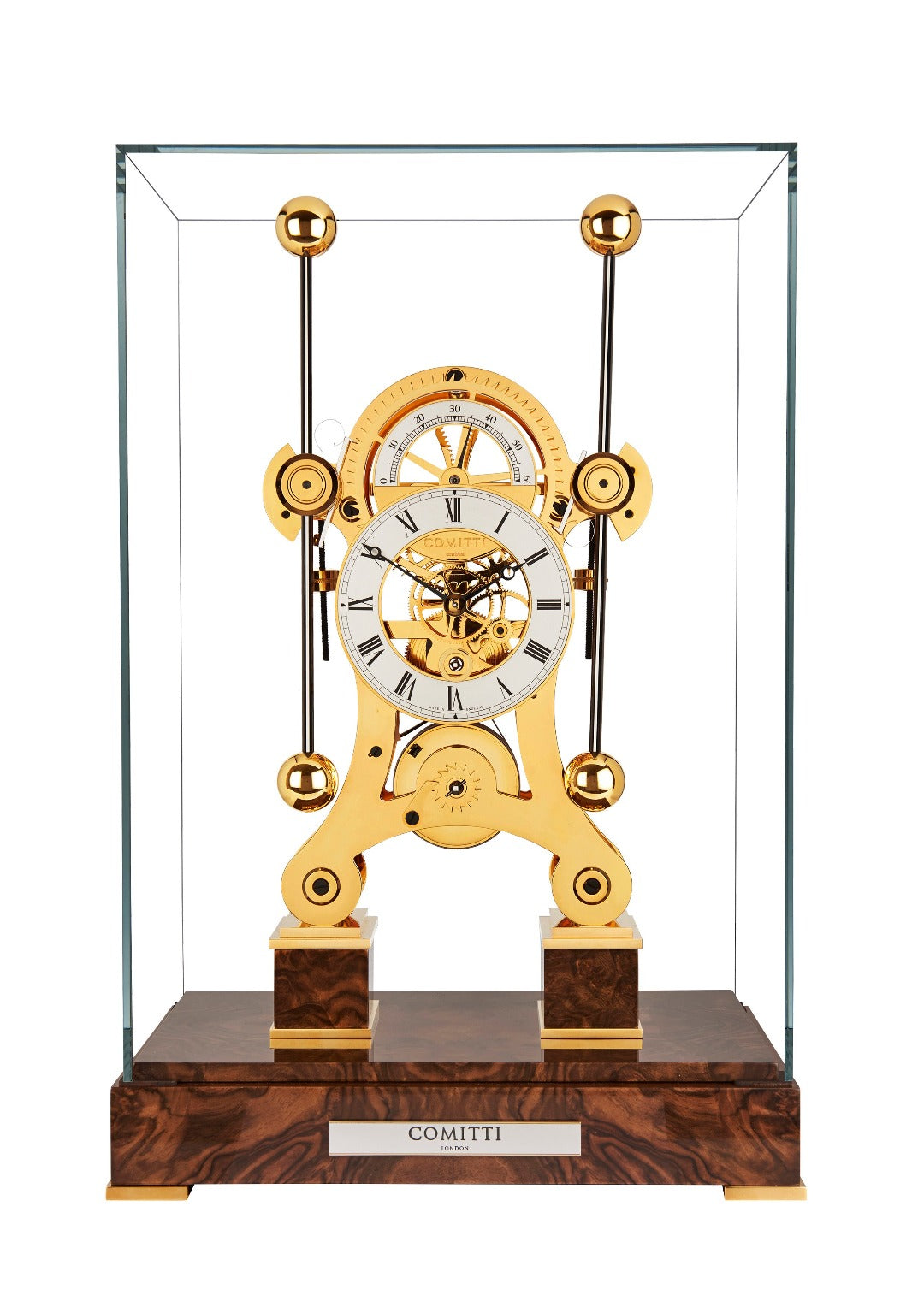 Comitti The Navigator – Gold & Burr Walnut – front view