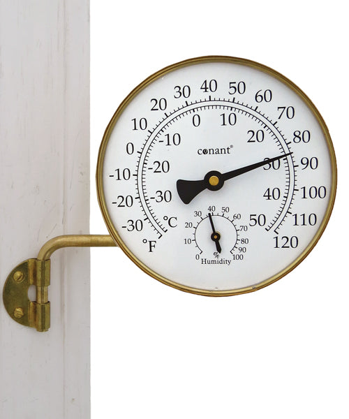 Weems & Plath Conant Vermont Weather Station in Living Finish Brass