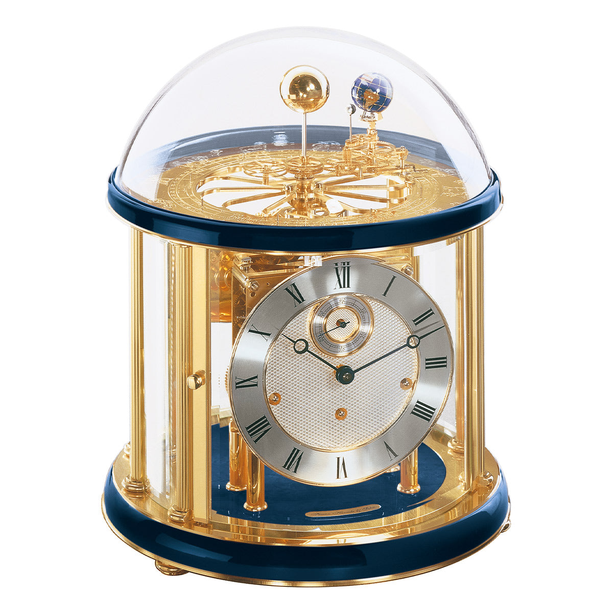 Hermle Tellurium Brass Mantel Clock