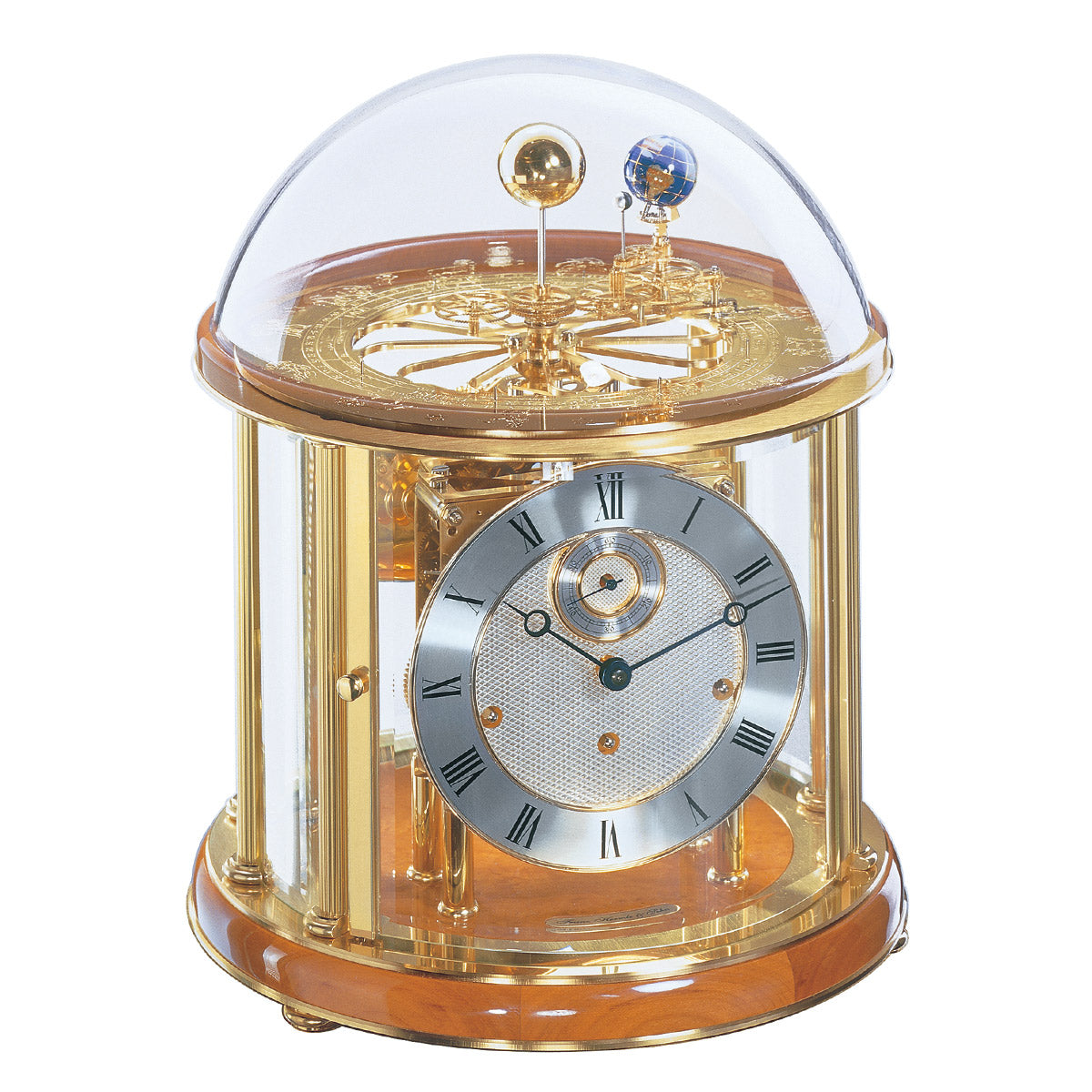 Hermle Tellurium Brass Mantel Clock