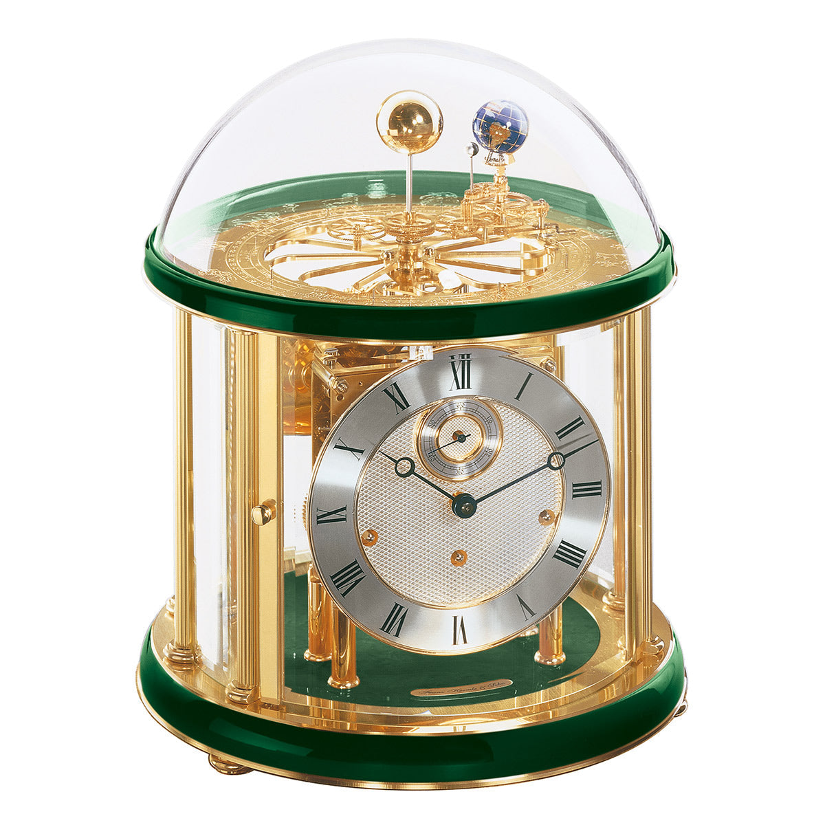 Hermle Tellurium Brass Mantel Clock