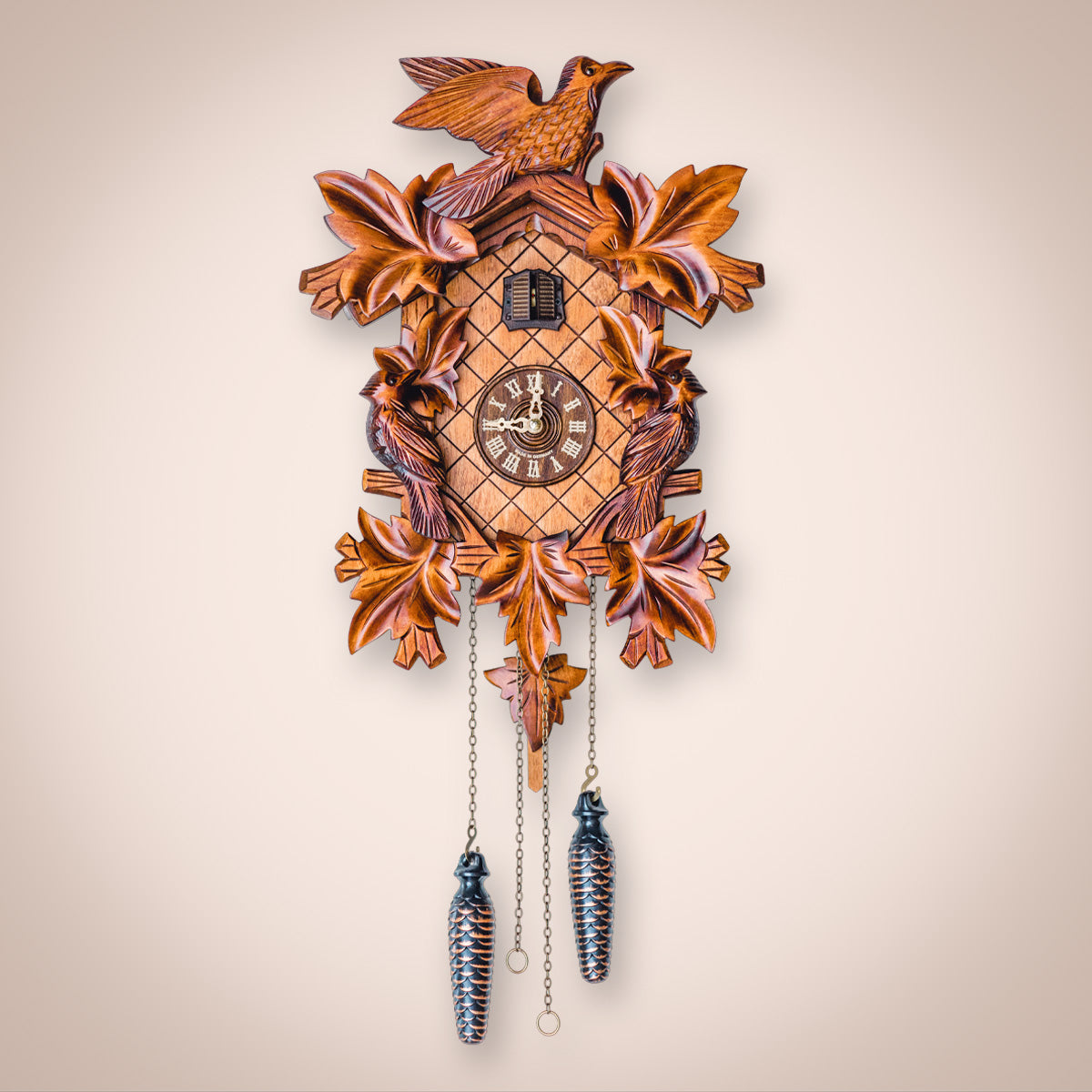 Trenkle Villingen Carved Bird Musical Cuckoo Clock