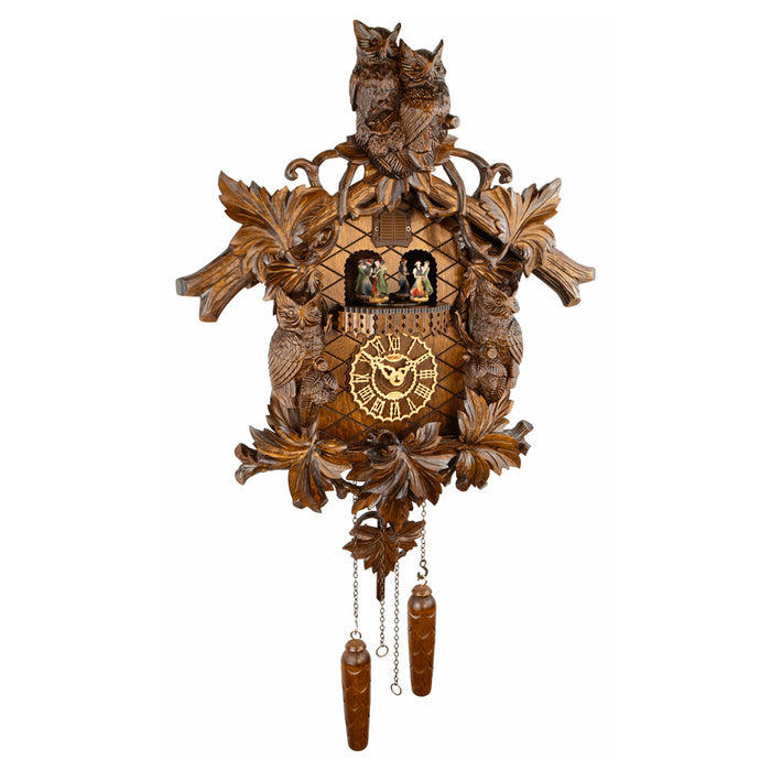 Trenkle Wachter large carved owl German cuckoo clock