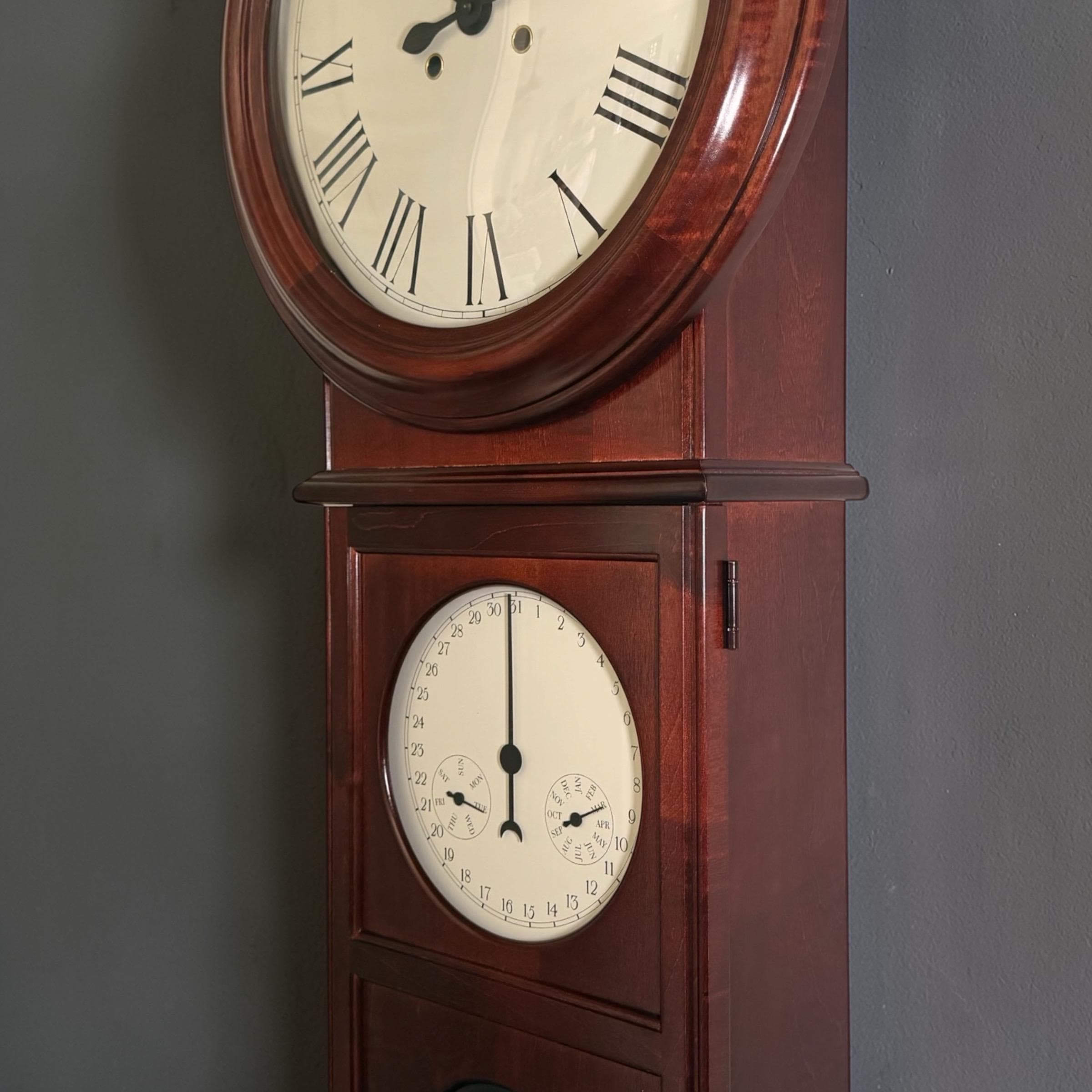 Howard Miller Lawyer Wall Clock – NOS Hermle Bim Bam Calendar Movement