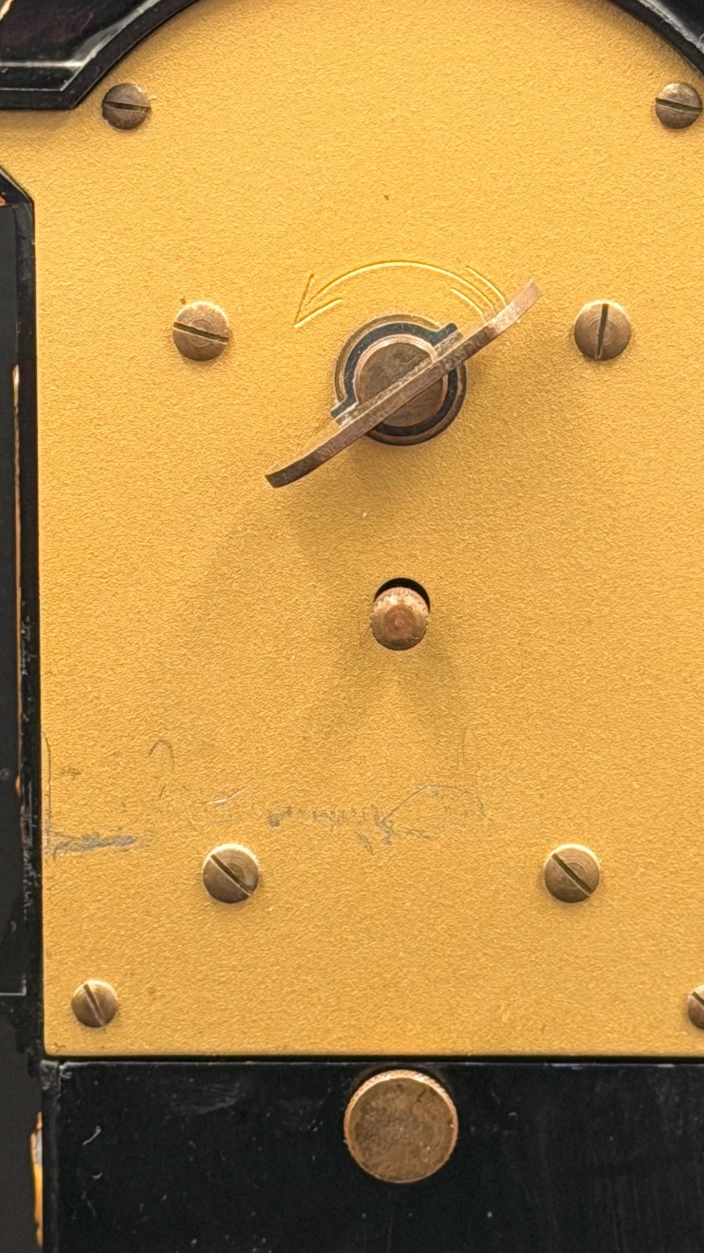 Vintage Schmid 8-Day Miniature Grandfather Clock – Black & Gold Rococo – West Germany – Mechanical Key Wind