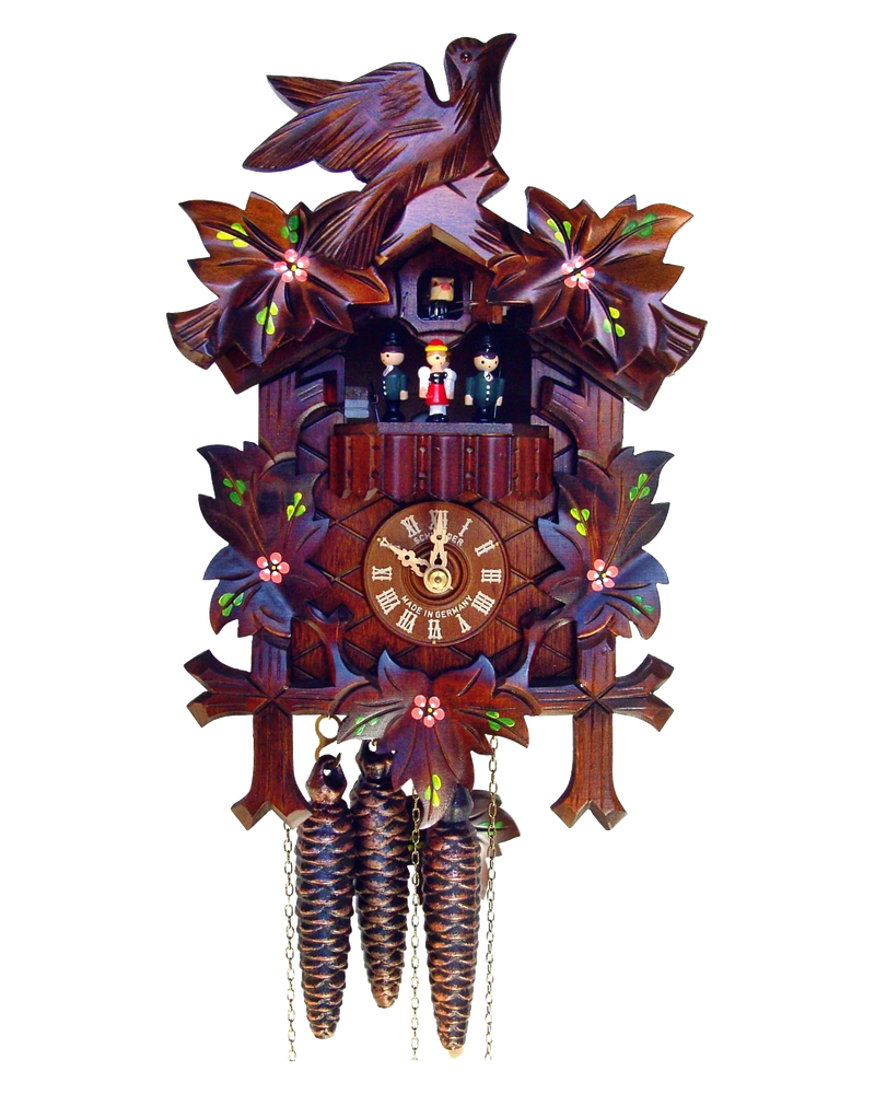 Anton Schneider MT 6100/10 Avis Melodia Flora cuckoo clock, front view