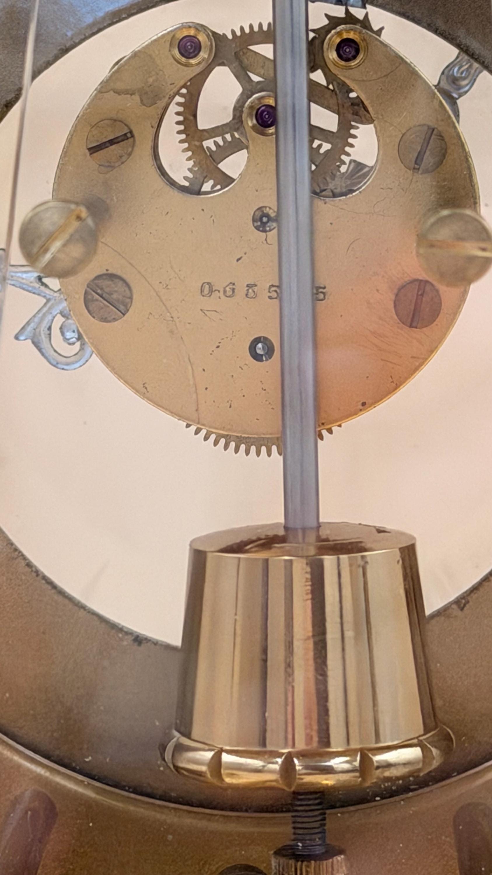 Seth Thomas Electro-Magnetic Skeleton Clock – detail image 9
