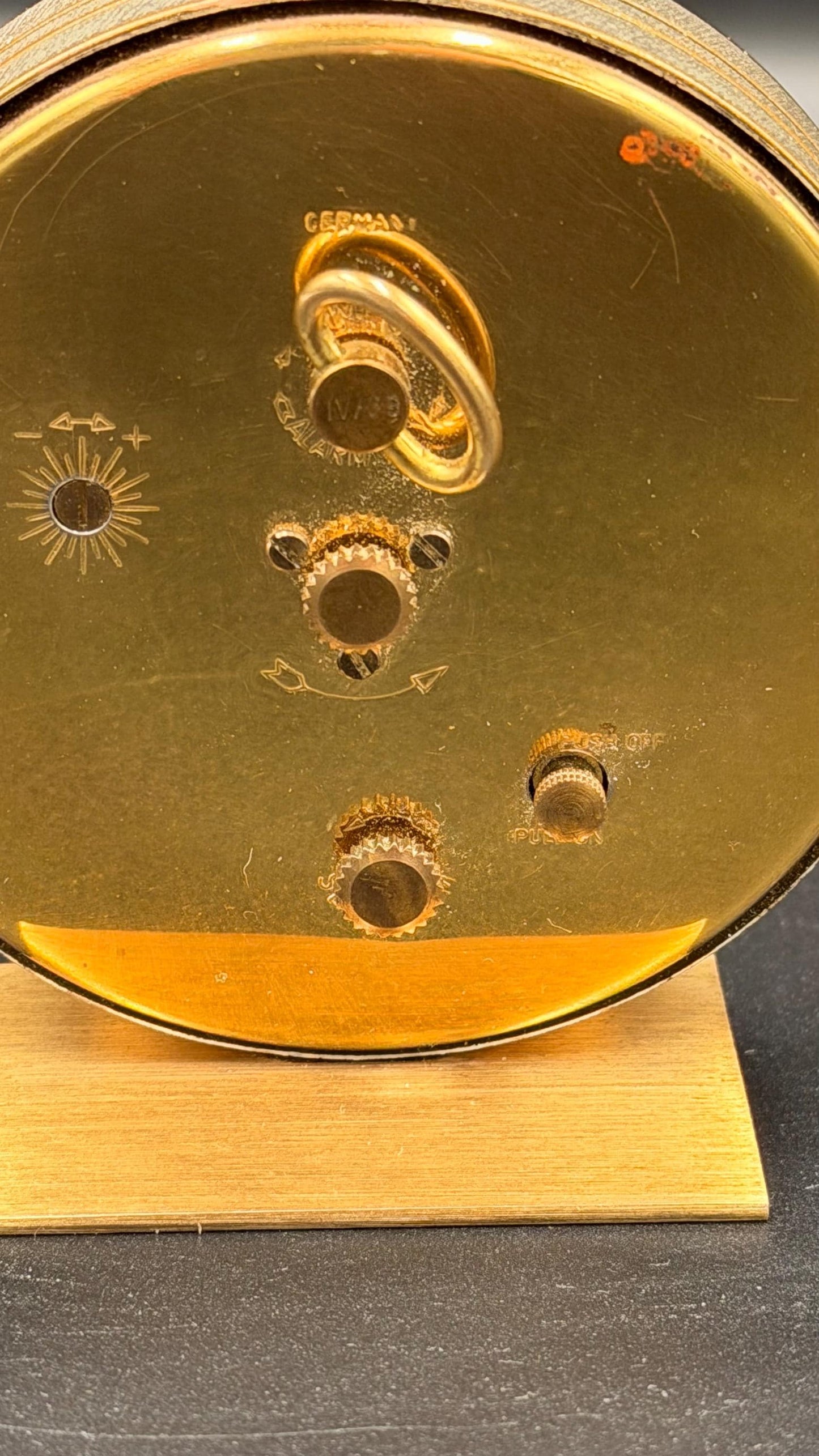 Seth Thomas Fashionette Alarm Clock – Mid Century Modern Brass Desk Clock, Original Box