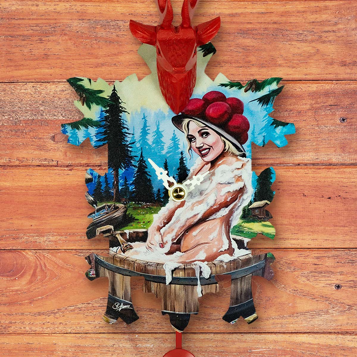 Trenkle Bridgett Modern Pinup Cuckoo Clock - view 2