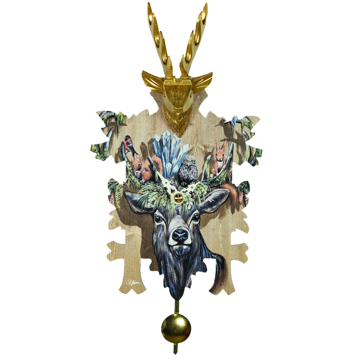 Trenkle Shiloh Modern Woodland Cuckoo Clock