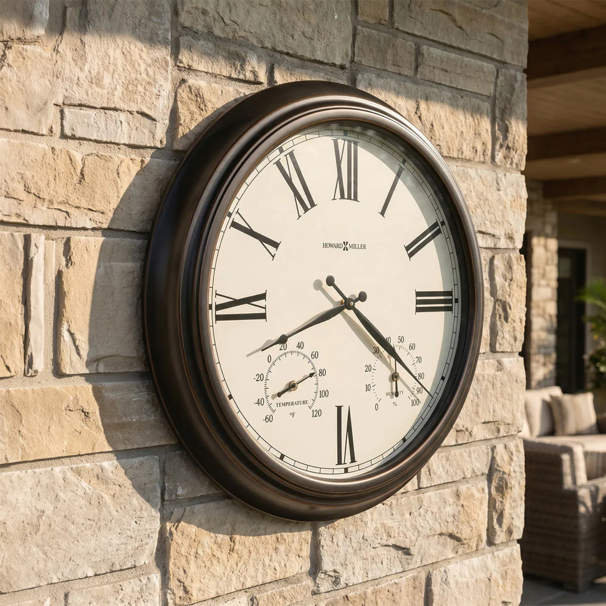 Howard Miller Aspen Outdoor Wall Clock 625677 - manufacturer view 2