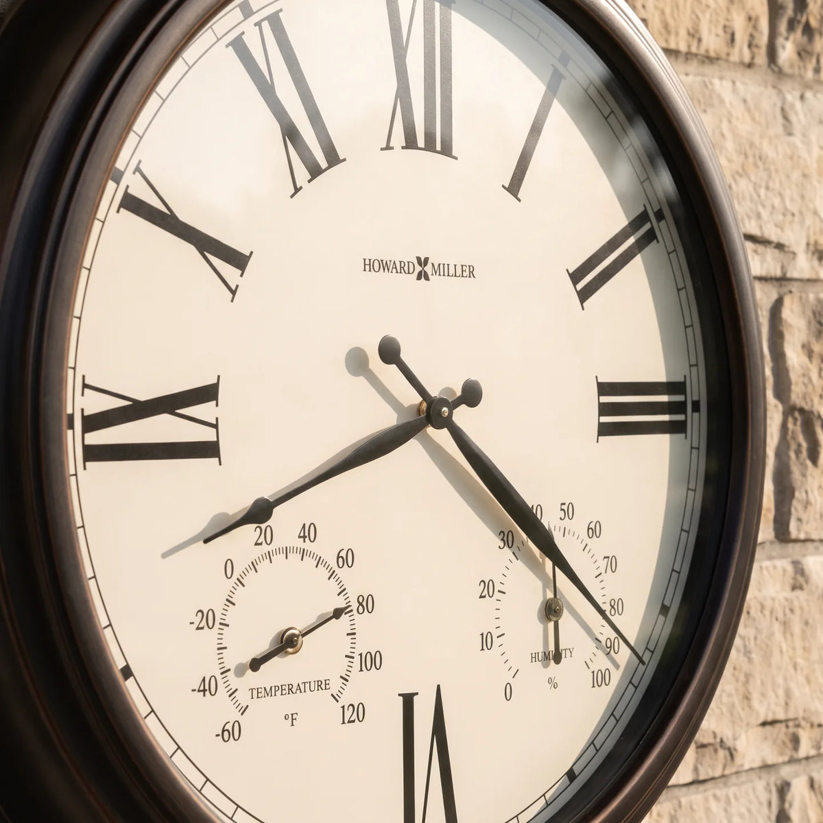 Howard Miller Aspen Outdoor Wall Clock 625677 - manufacturer view 3