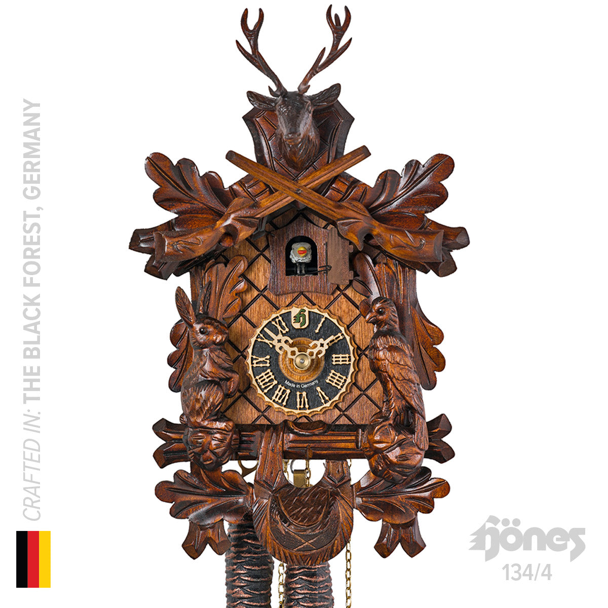 Hönes 134/4 - 1-Day Mechanical Hunting Cuckoo Clock