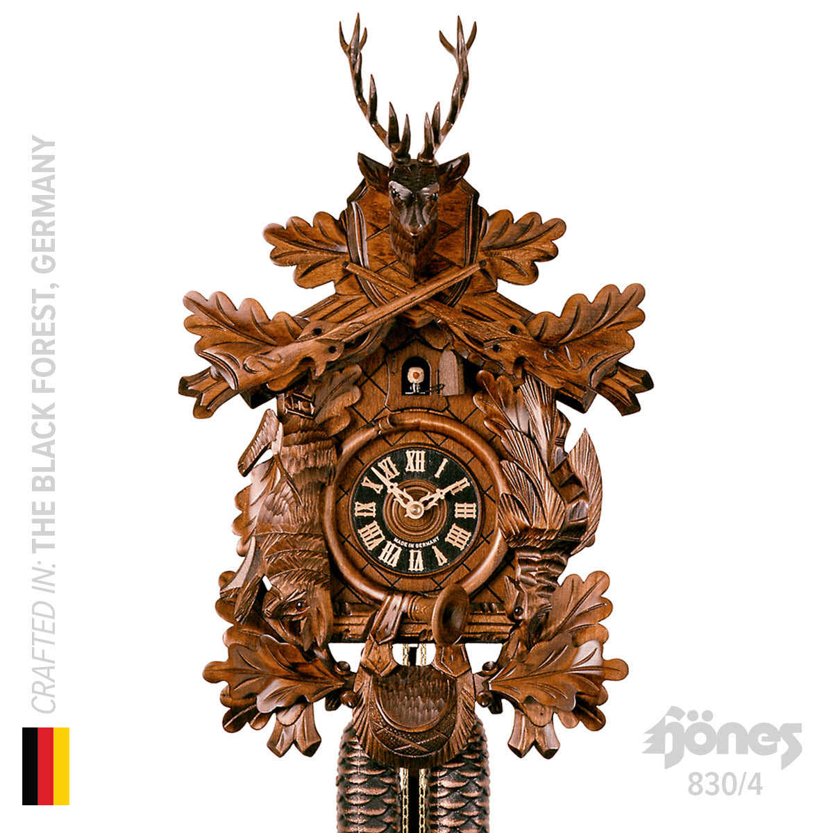 Hönes 830/4 - 8-Day Mechanical Hunting Cuckoo Clock