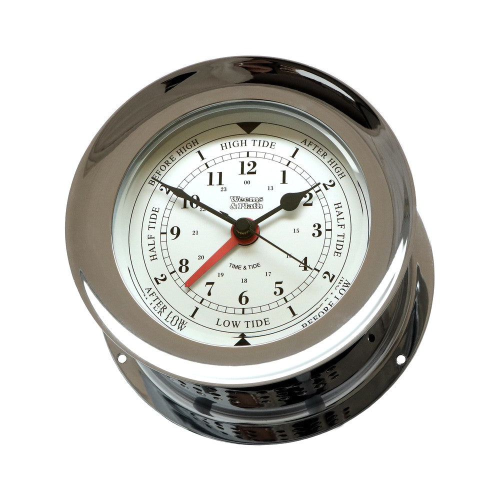 Weems & Plath Chrome-Plated Atlantis Time & Tide Clock