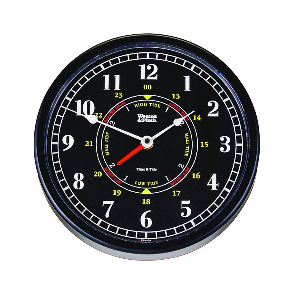 Weems & Plath Trident Time & Tide Clock, 10" Black Dial