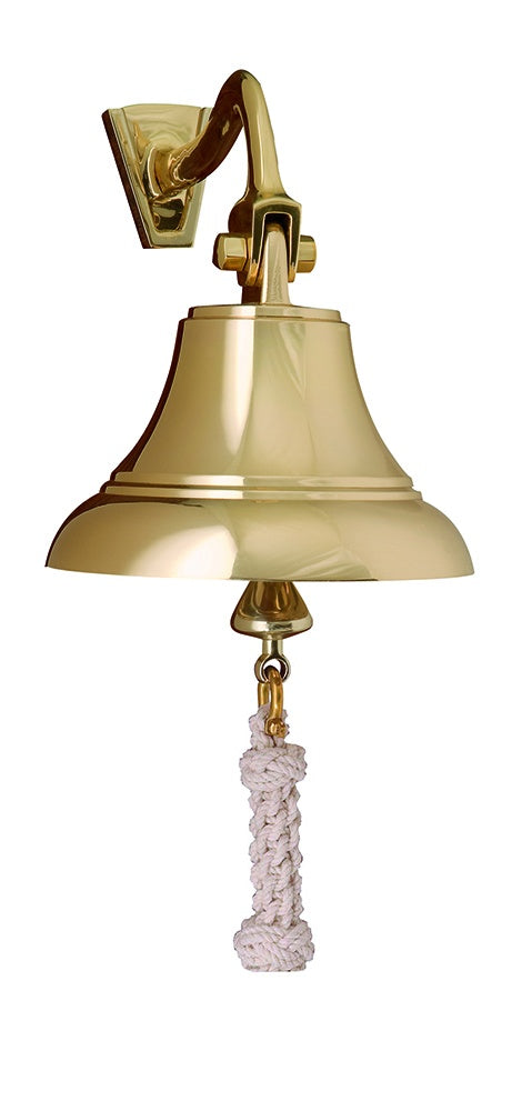 Weems & Plath 4-Inch Brass Bell with Off-White Lanyard