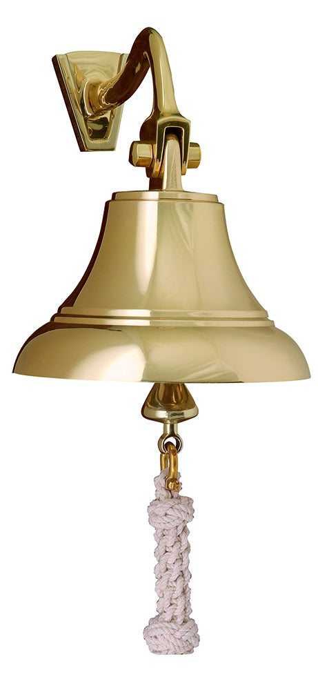 Weems & Plath 5-Inch Brass Bell with Off-White Lanyard
