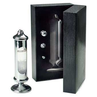 Weems & Plath Weems Chrome Stormglass in Black Gift Box