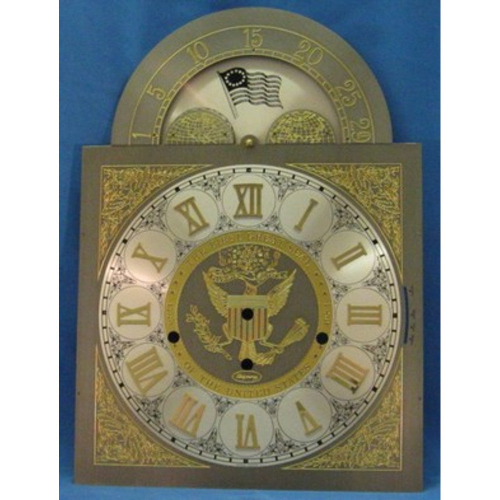 Dial-Grandfather Shape- for Urgos Orig. UW32685 Movt.- 11in W x 15.5in H Marked: Winch/Whitt/West – part D012