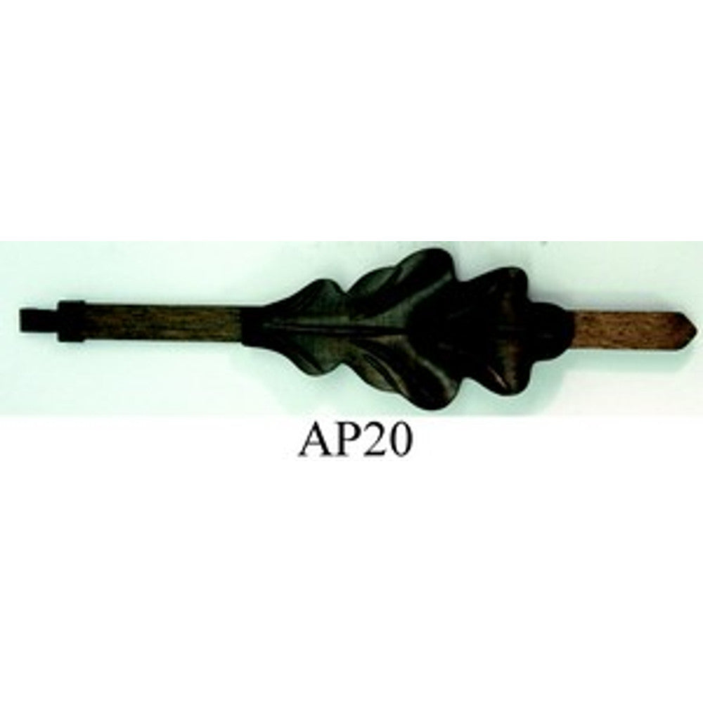 Oak Leaf Style Cuckoo Pendulum - Length 7in - For 1 day movement - Walnut Finish – part AP20