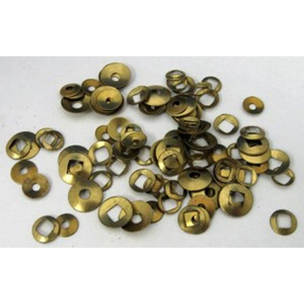 Convex Washers - Brass - 100 pcs assrt with round and square hole – part IWASHBRS