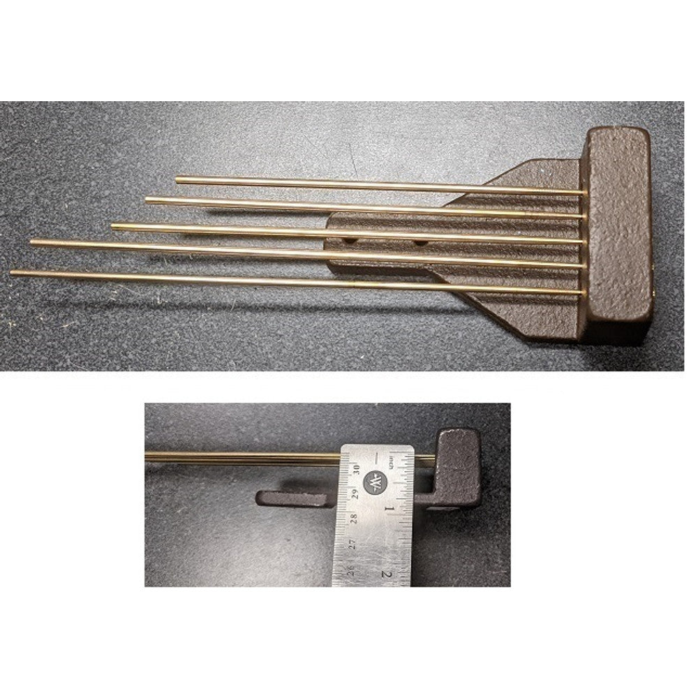 5 Rod Bottom Hammer Movement - Mounted on Bottom - Longest Rod Size 7 7/8in or 20cm - Rods are 3/4in from mounting base – pa…