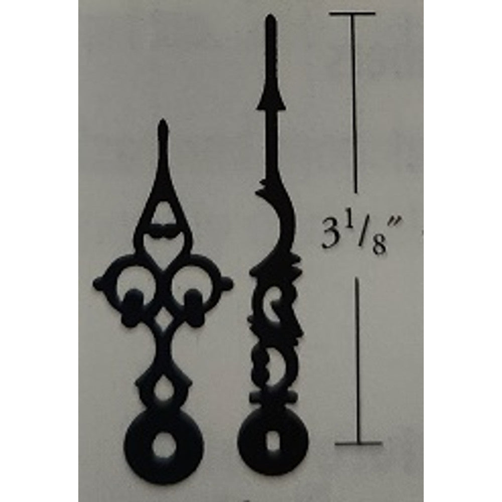 3 1/8in Minute hand length - Serpentine Style Hands - Quartz - For Quartz / Battery Movements – part IQH6