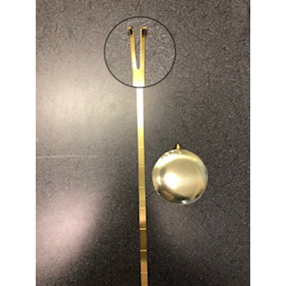 Polished Quartz Pendulum - Length 16in Breakaway style - Disk Diameter 2 3/4in - used on SQM512HT hi-torque movts. – part SQ…