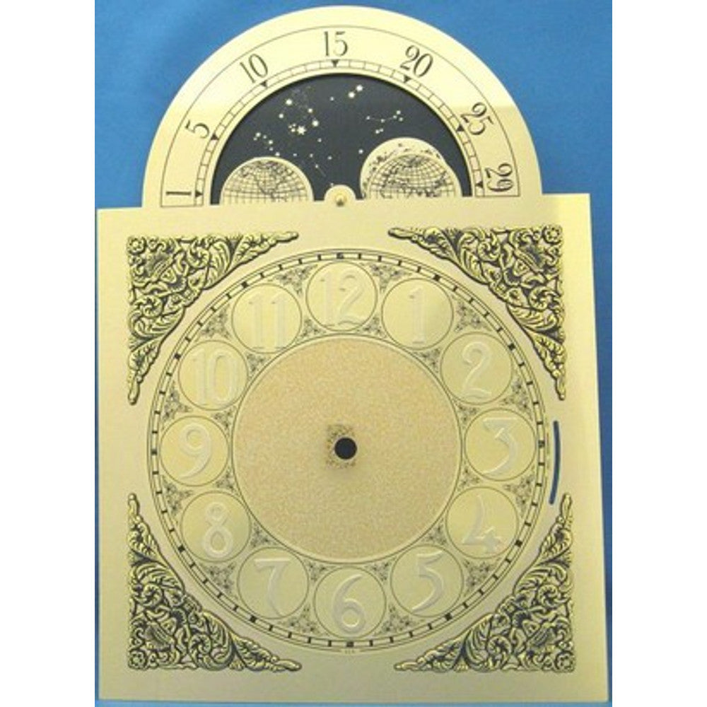 Dial-Grandfather Shape- for Hermle 451-050 Movt.- 9 7/8in W x 13 7/8in H – part HD451-050