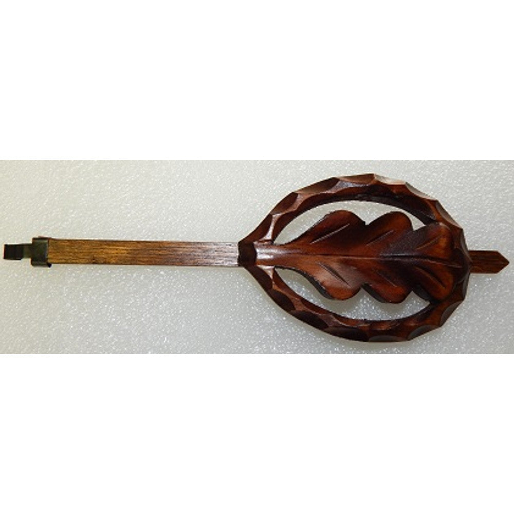 Oak Leaf with Ring Style Cuckoo Pendulum - Length 8in - For 8 day movement - Walnut Finish – part AP34S