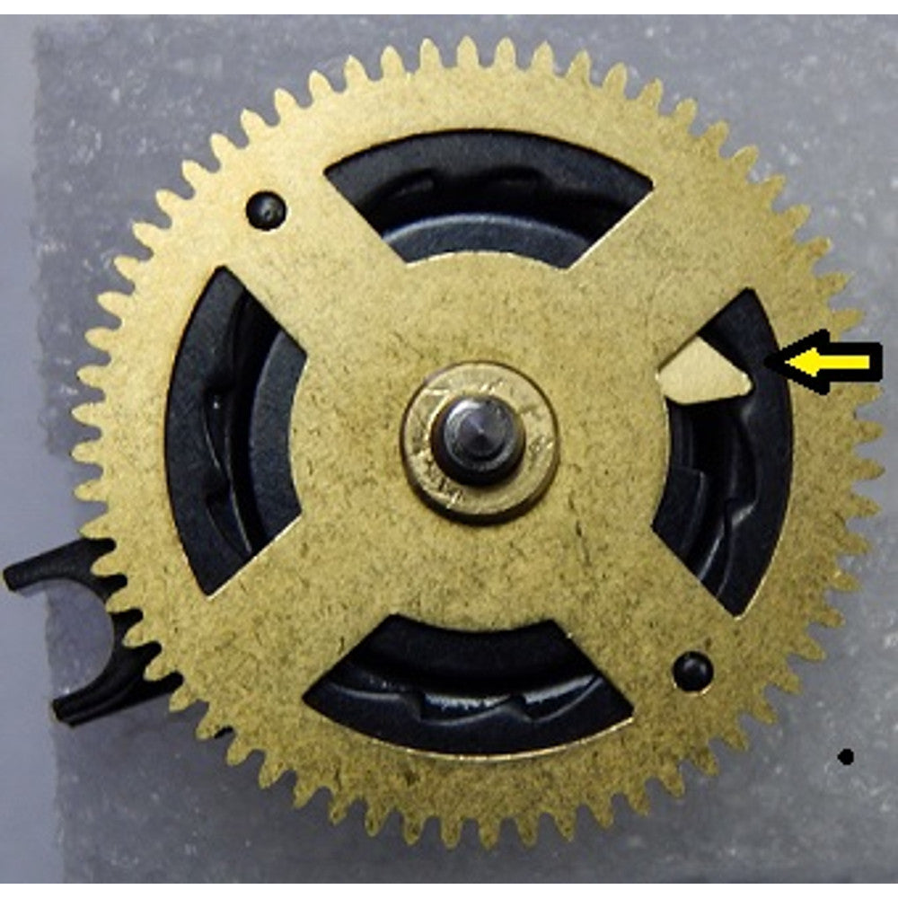 Chain gear for 34 Regula Cuckoo Movement - Time train - From the front (brass wheel) the ratchet runs counter clockwise - ne…