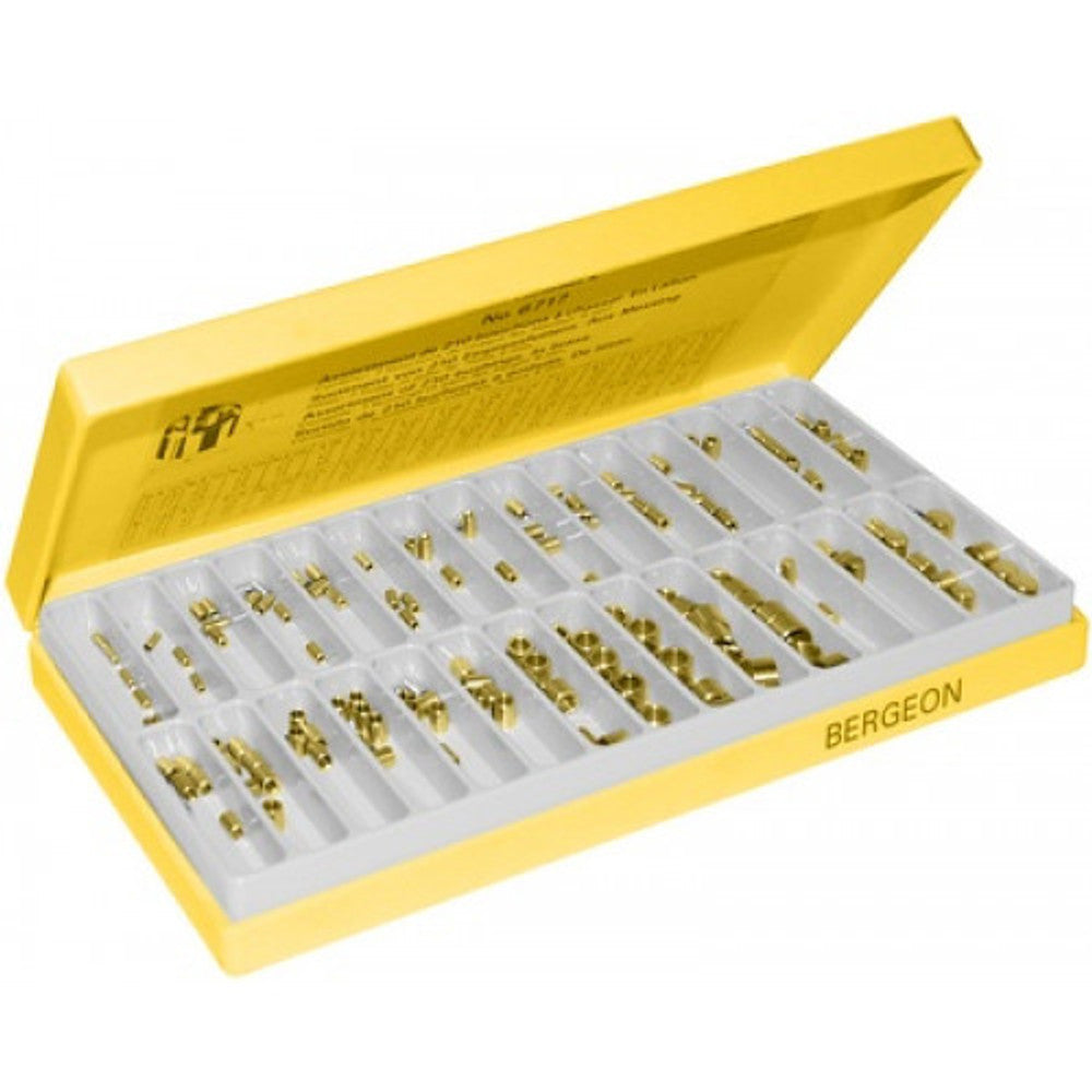 Bergeon Bushing box - Brass 210 #101-130 (7 of ea size) – part B-6717