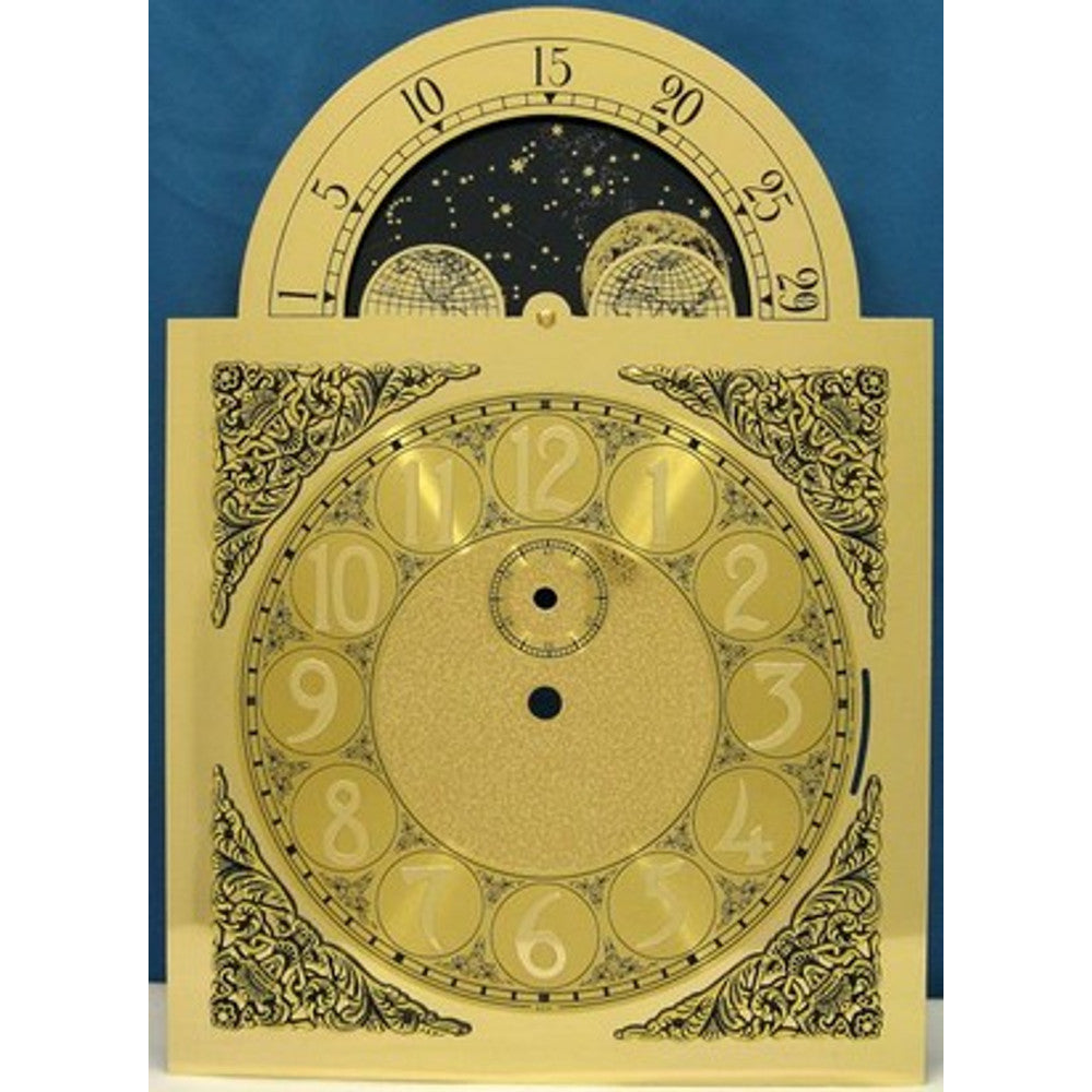 Dial-Grandfather Shape- for Hermle 451-050 Movt.- 9 7/8in W x 13 7/8in H – part HD451-050S