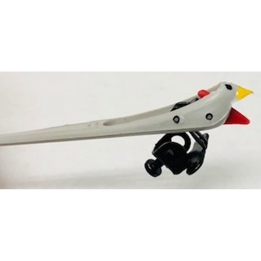 Plastic bird - metal base - no wings - 177mm – part AB02