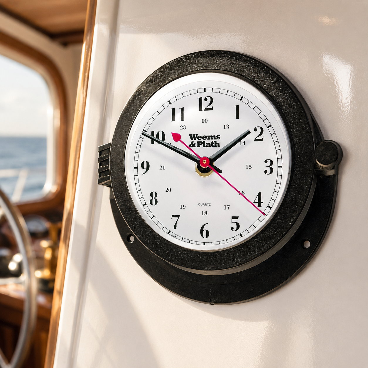 Weems & Plath Bluewater Quartz Clock — lifestyle view
