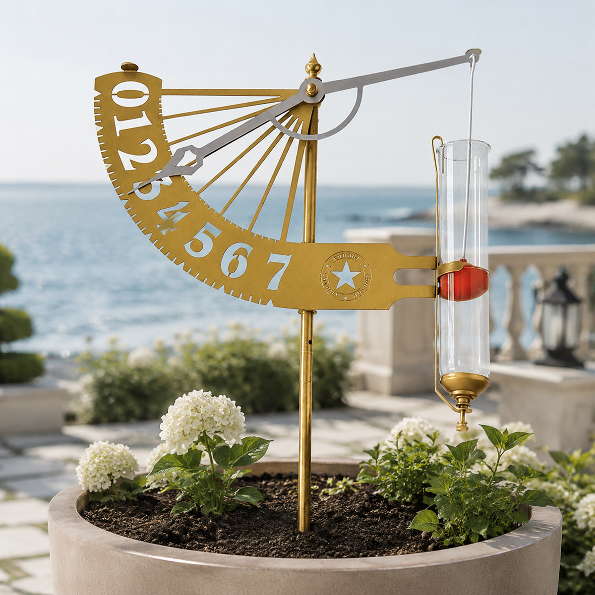 Weems & Plath Conant Jeffersonian Second-Generation Rain Gauge — lifestyle view