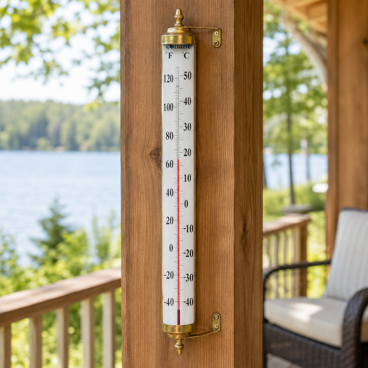 Weems & Plath Conant Vermont Grande View Thermometer, 24-Inch — lifestyle view
