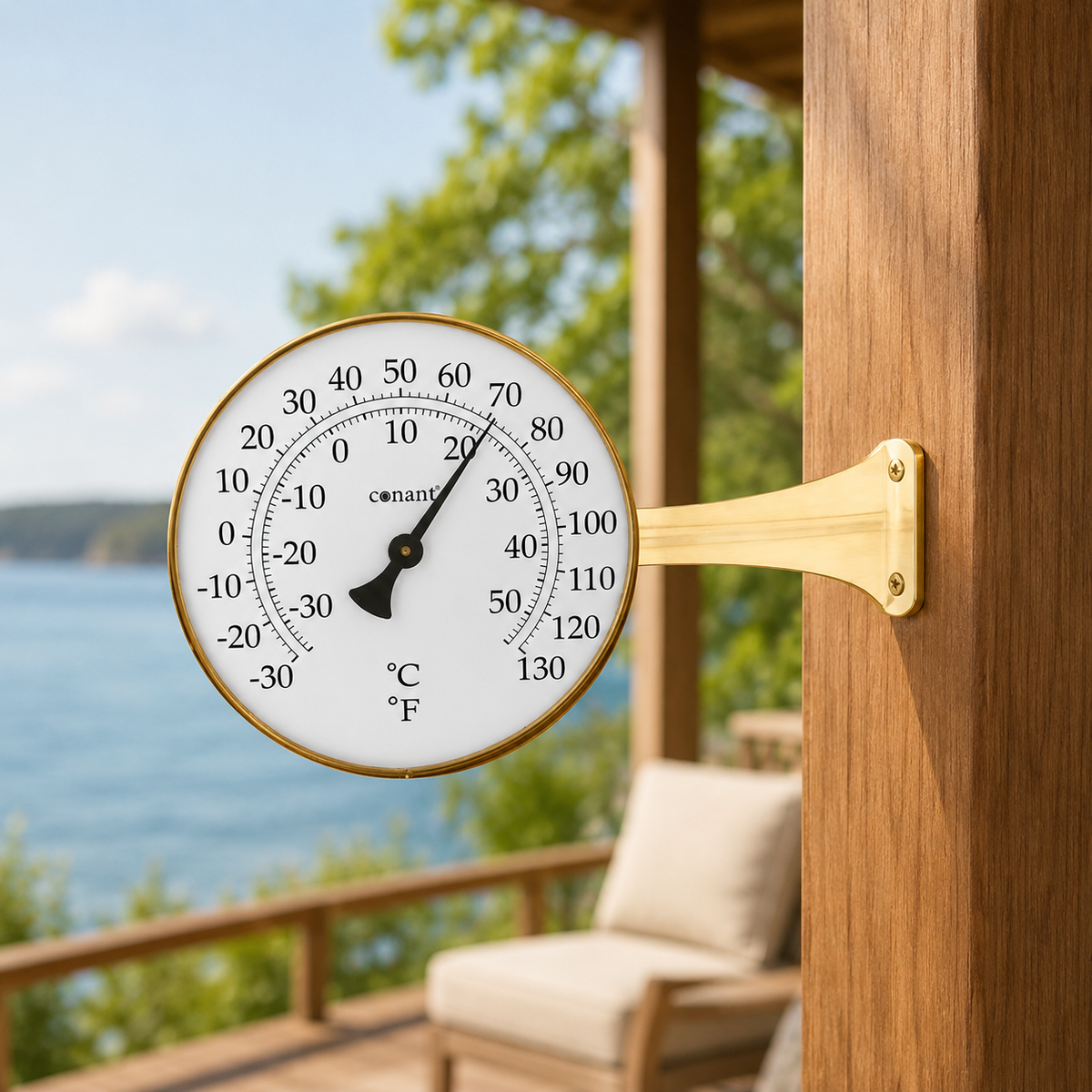 Weems & Plath Conant Vermont Large Dial Thermometer — lifestyle view